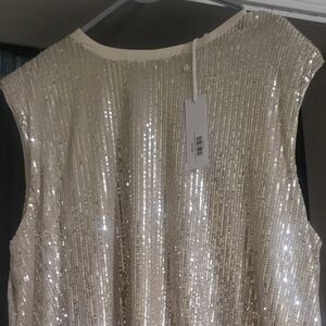 Gilli gold sequen sleeveless top.